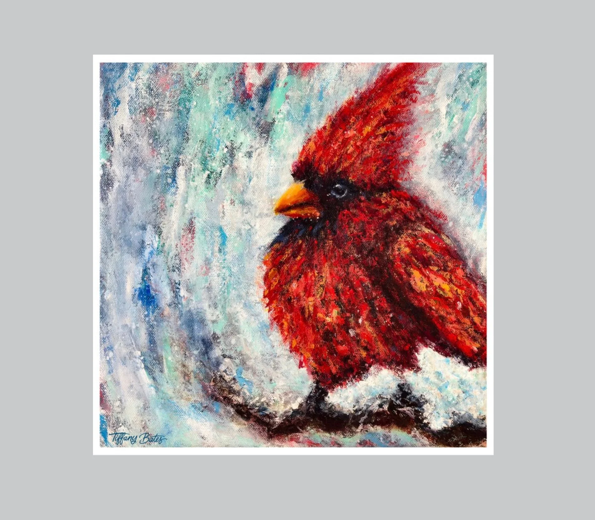Fire and Frost Cardinal - Fine Art Print - Multiple Sizes