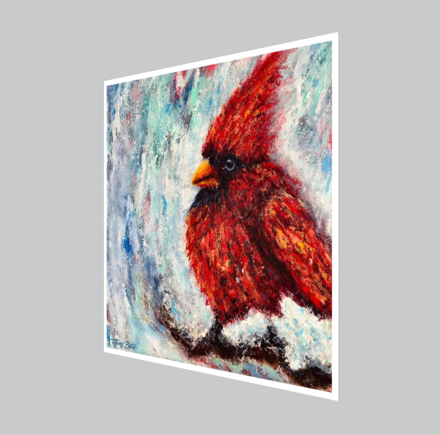 Fire and Frost Cardinal - Fine Art Print - Multiple Sizes - Image 2
