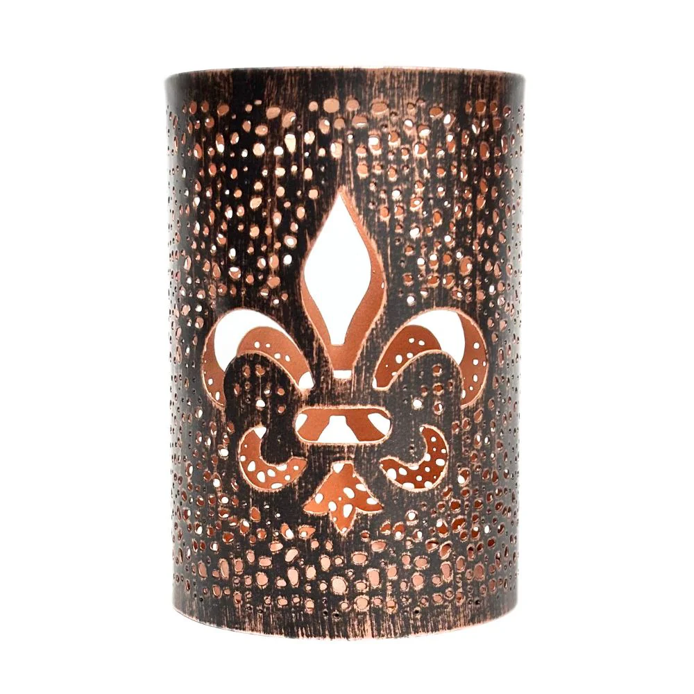 Fleur de Lis Iron Lantern - Image 3
