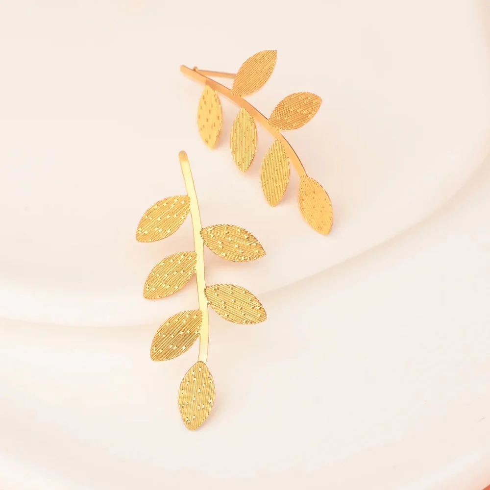 Flourish Vine Leaf Post Earrings - Image 4