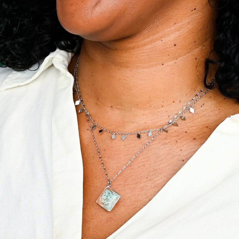 Forever Mint in Bloom Pendant Necklace - Image 2