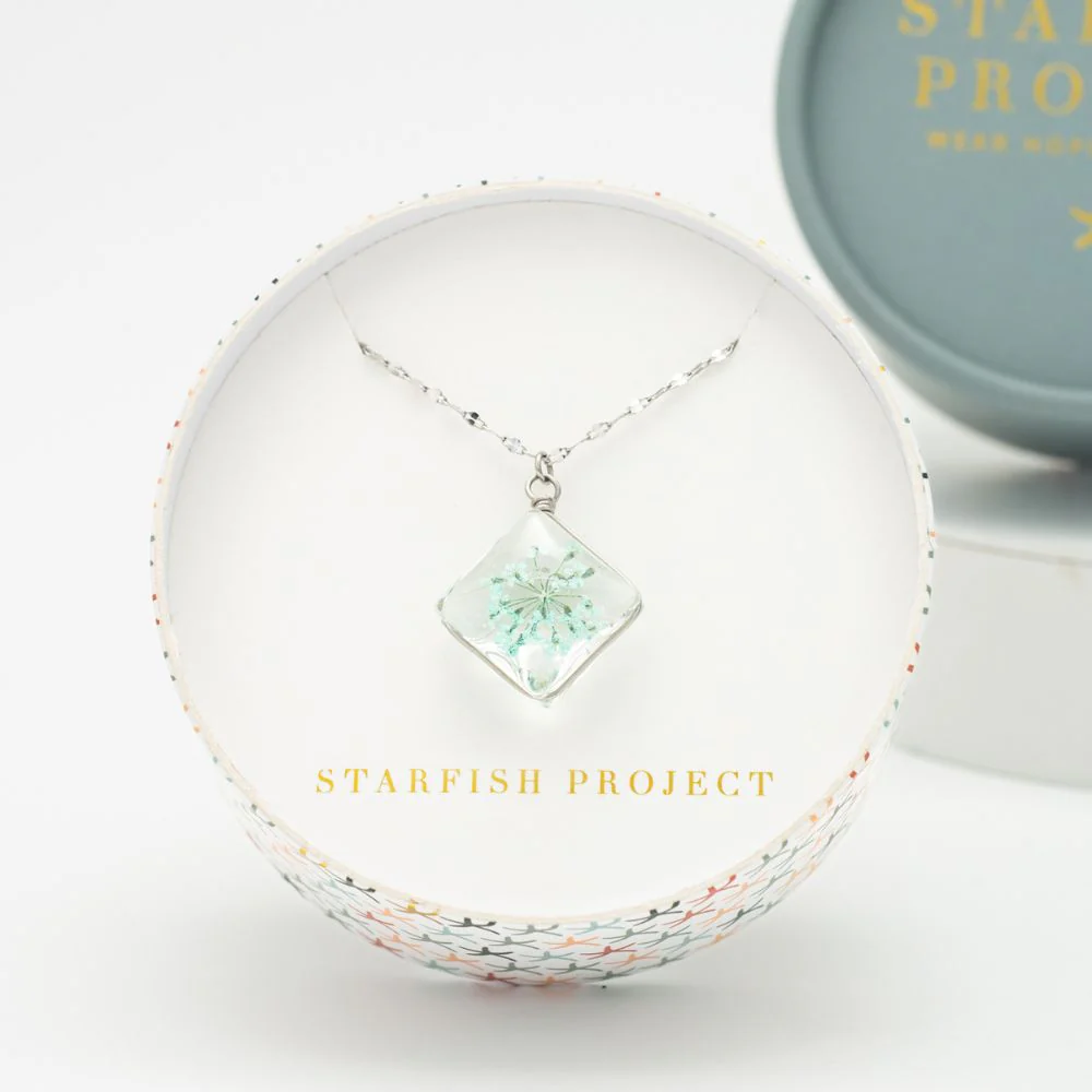 Forever Mint in Bloom Pendant Necklace - Image 3
