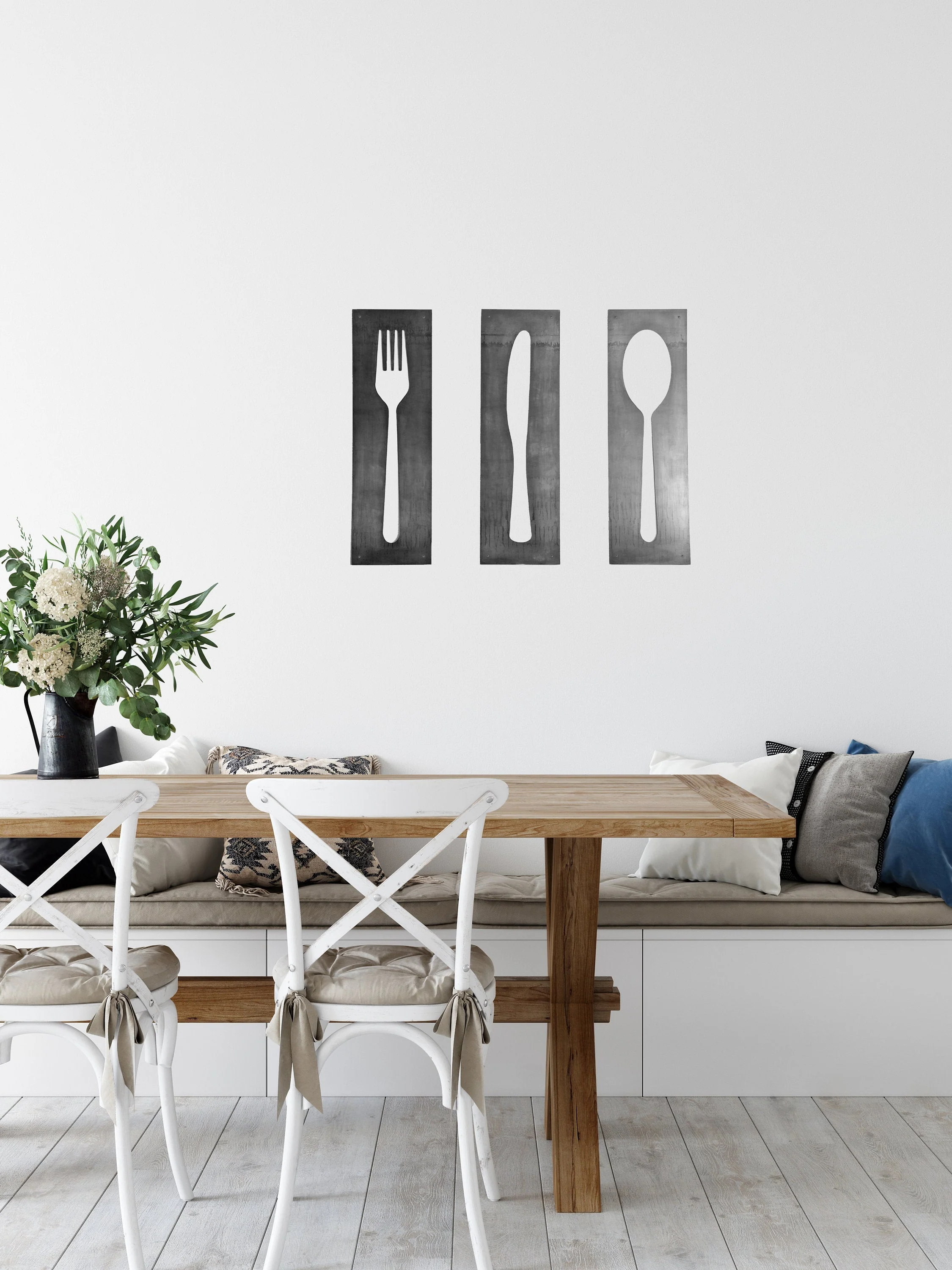 Fork Knife Spoon Wall Art Panel Set - Image 3