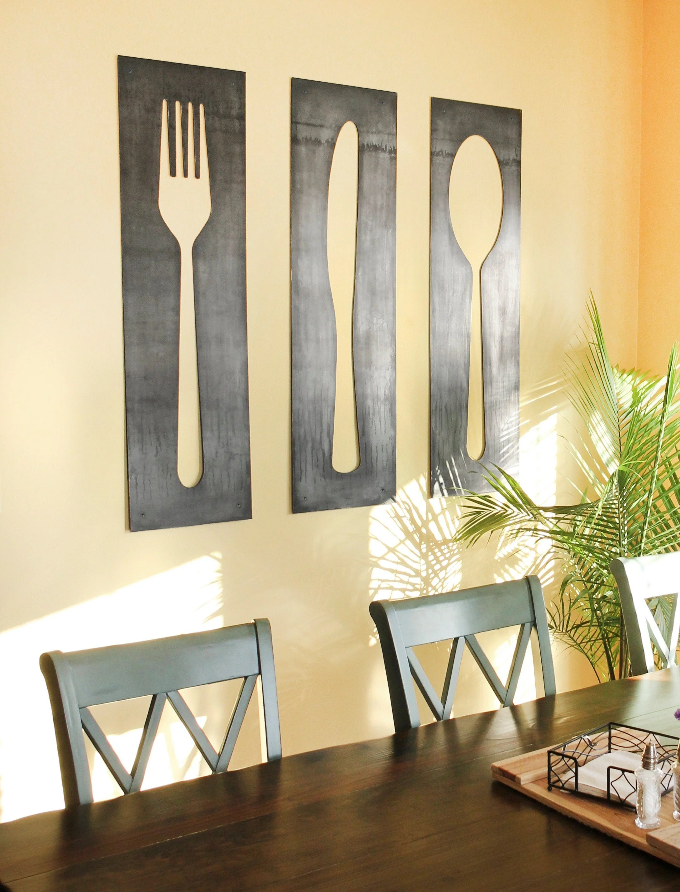Fork Knife Spoon Wall Art Panel Set - Image 4