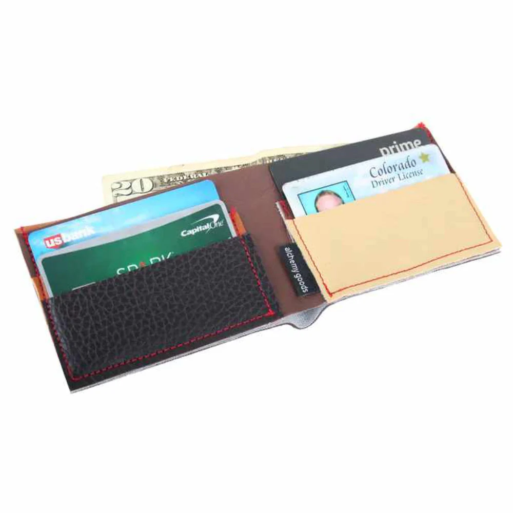 Franklin Upholstery Vinyl Vegan Wallet- Brown - Image 2