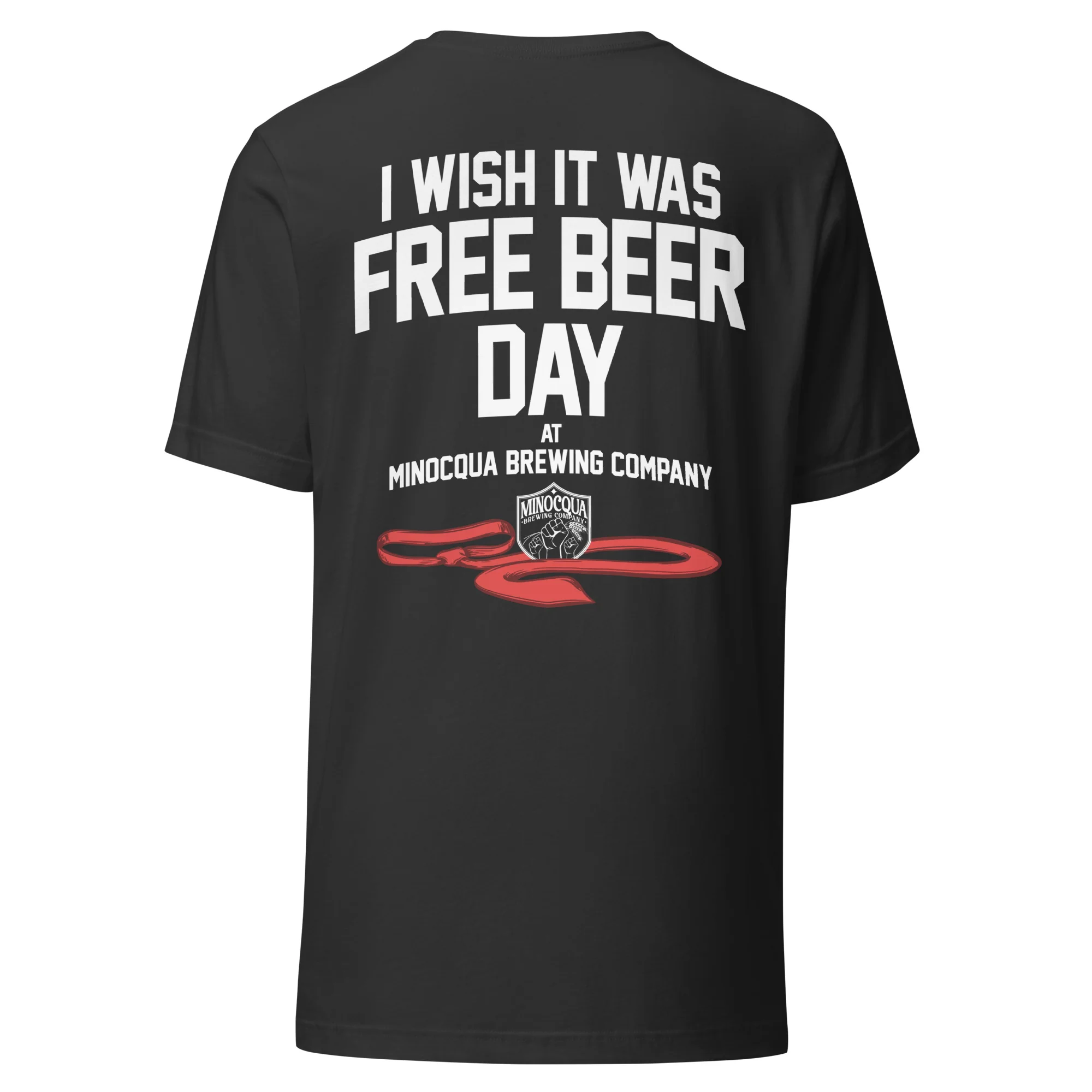 Free Beer Day Front & Back Print T-shirt (White Print) - Image 10