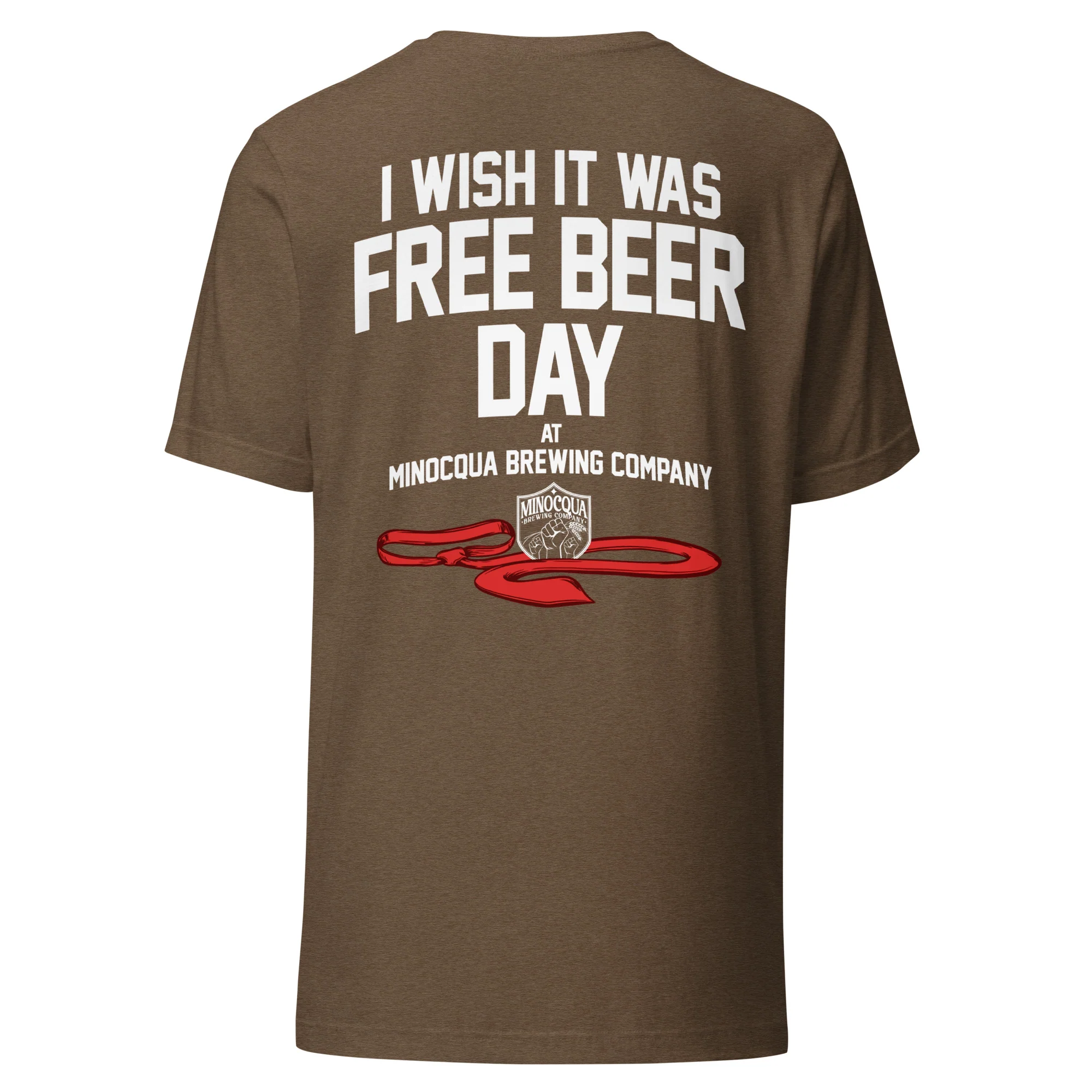 Free Beer Day Front & Back Print T-shirt (White Print) - Image 18