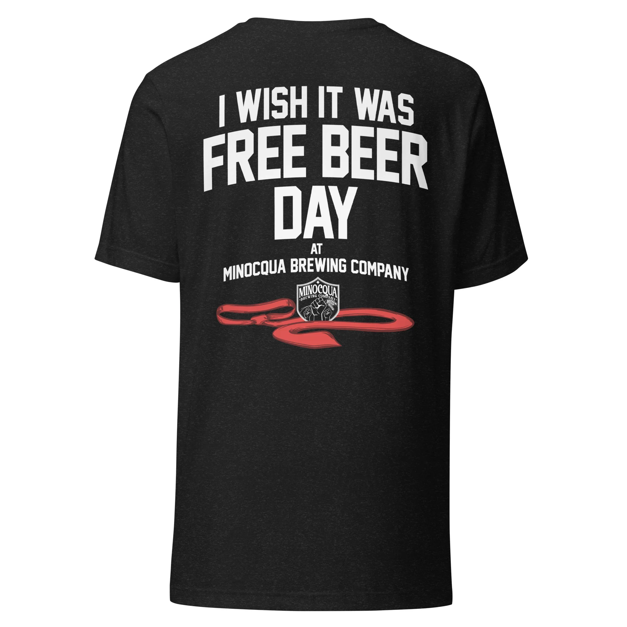 Free Beer Day Front & Back Print T-shirt (White Print) - Image 2