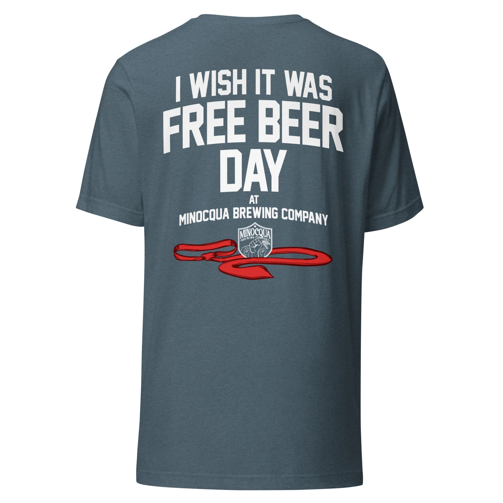 Free Beer Day Front & Back Print T-shirt (White Print) - Image 20