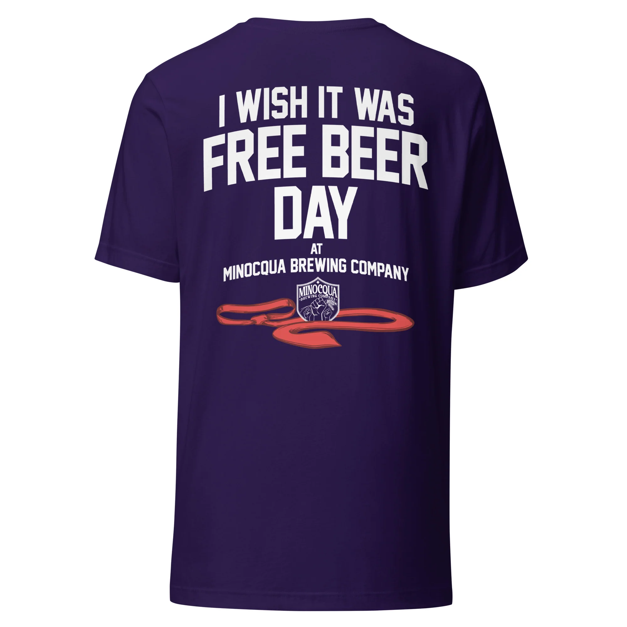 Free Beer Day Front & Back Print T-shirt (White Print) - Image 4
