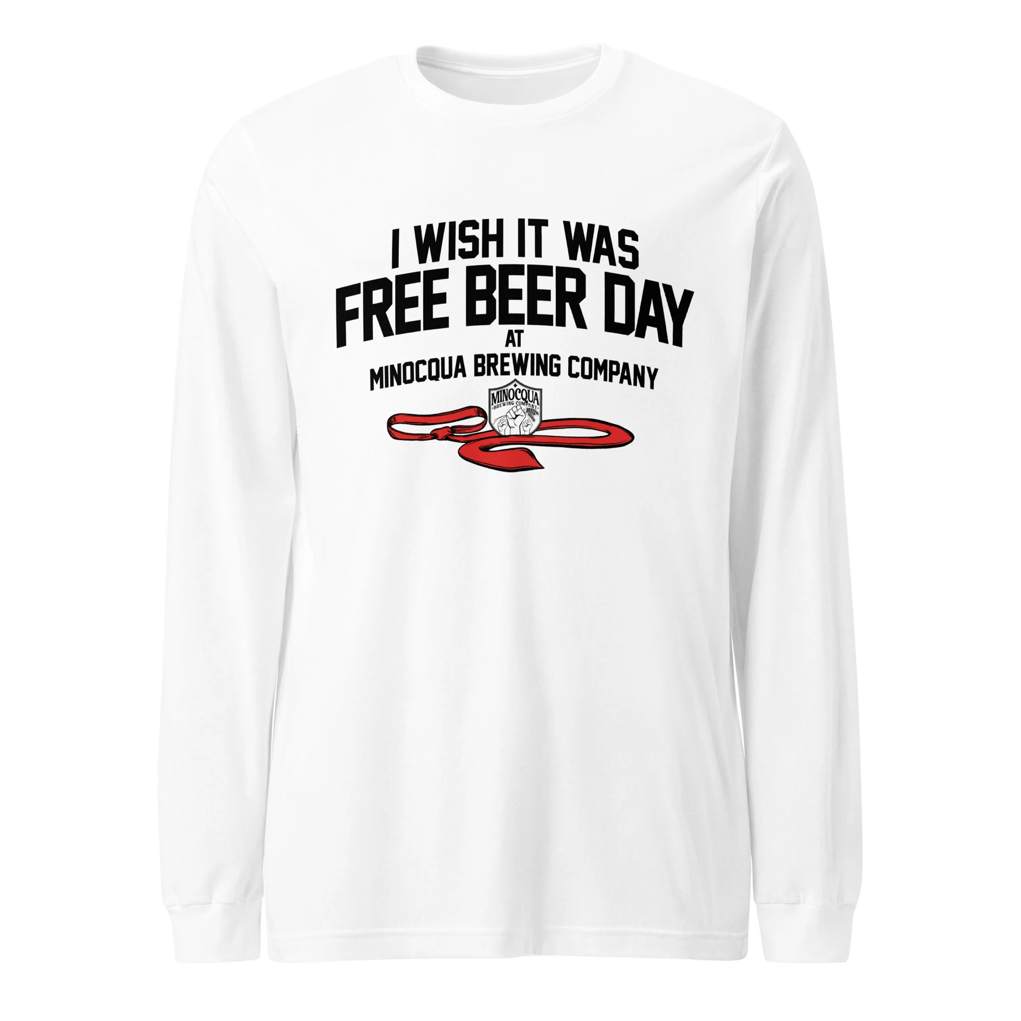 Free Beer Day Long Sleeve Tee (Black Print) - Image 3