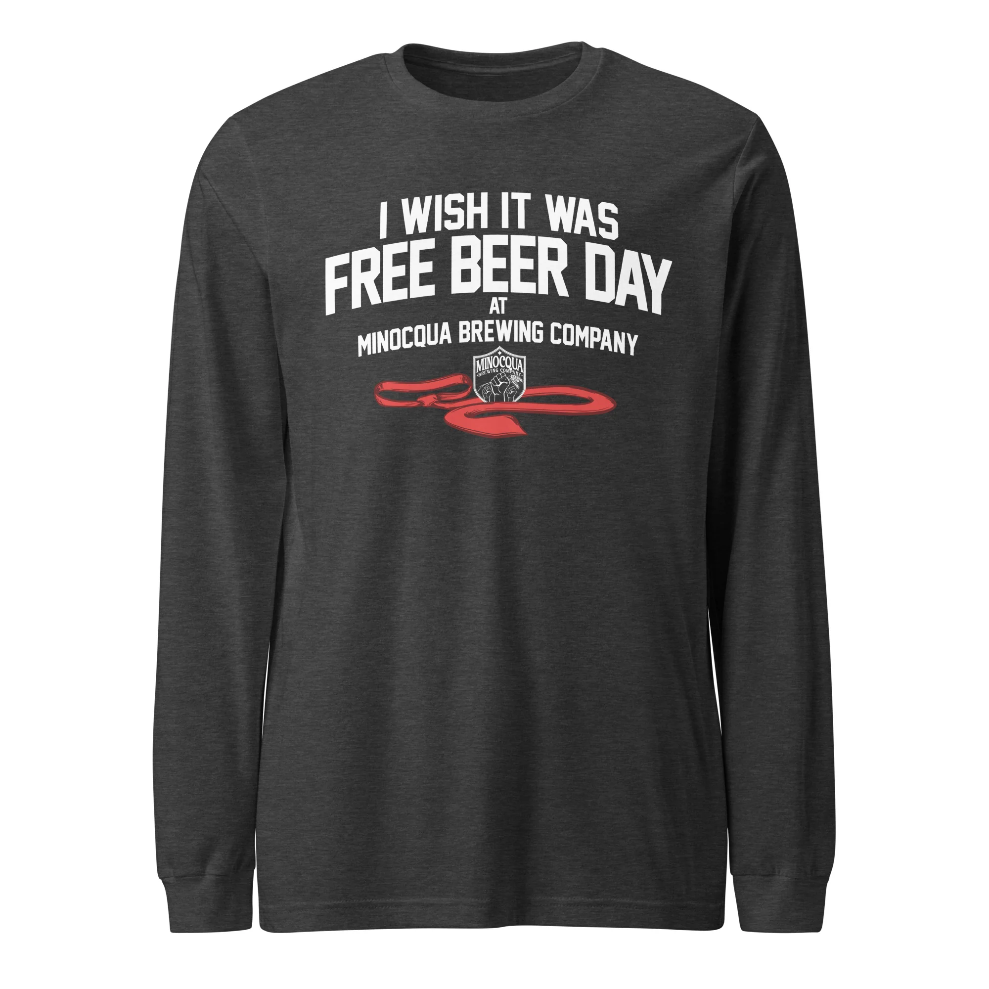 Free Beer Day Long Sleeve Tee (White Print) - Image 5