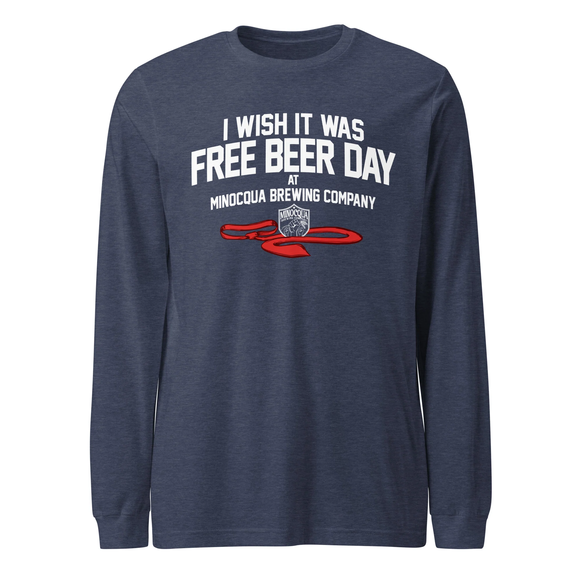 Free Beer Day Long Sleeve Tee (White Print) - Image 7