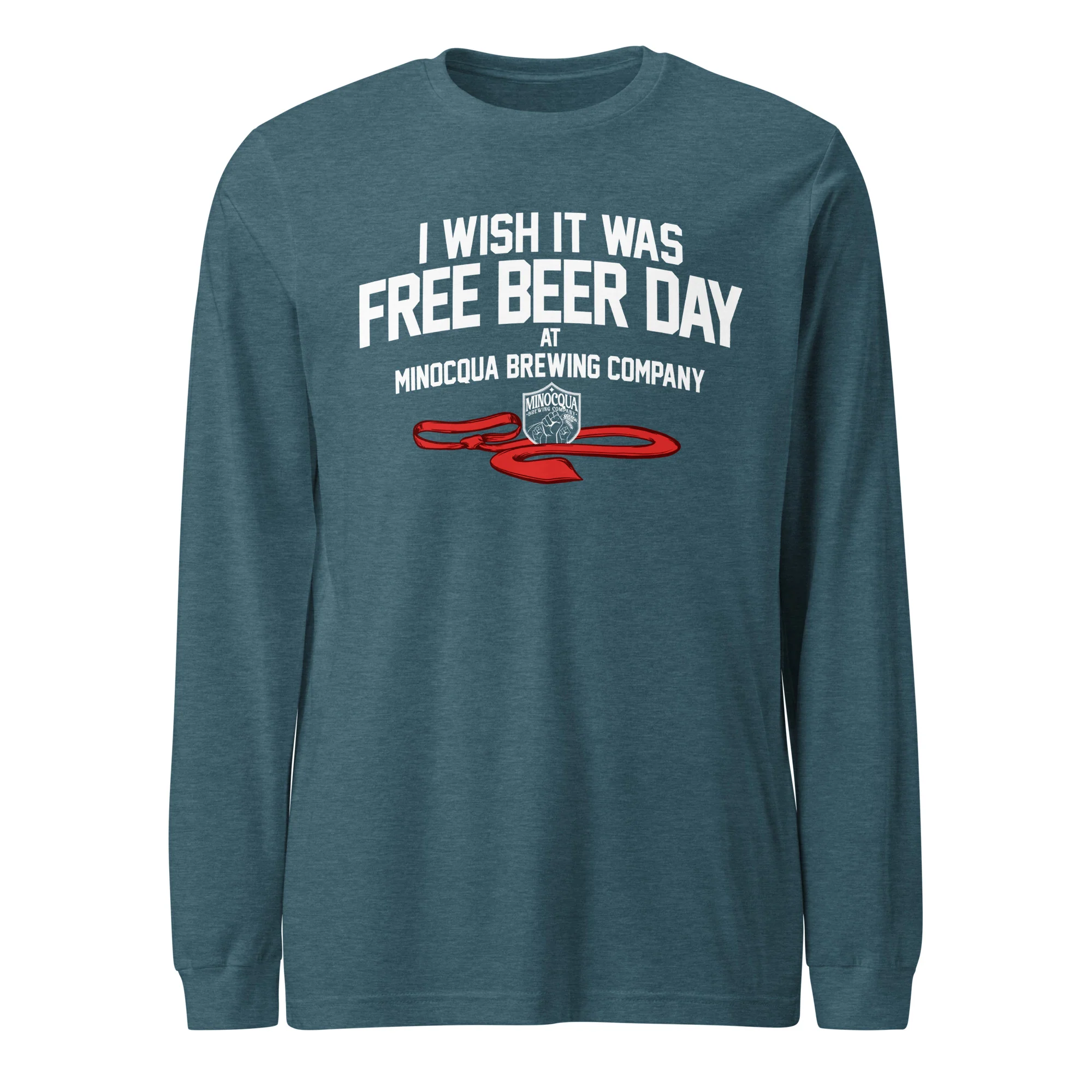 Free Beer Day Long Sleeve Tee (White Print) - Image 8