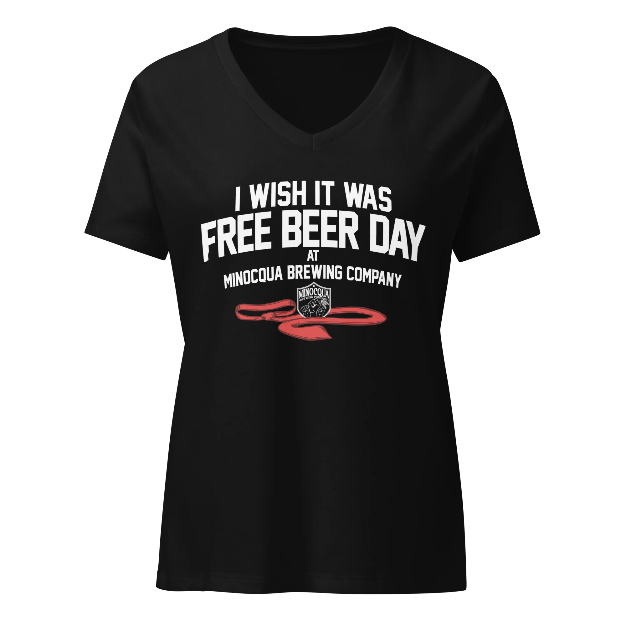 Free Beer Day Relaxed Fit V-neck T-shirt - Image 2