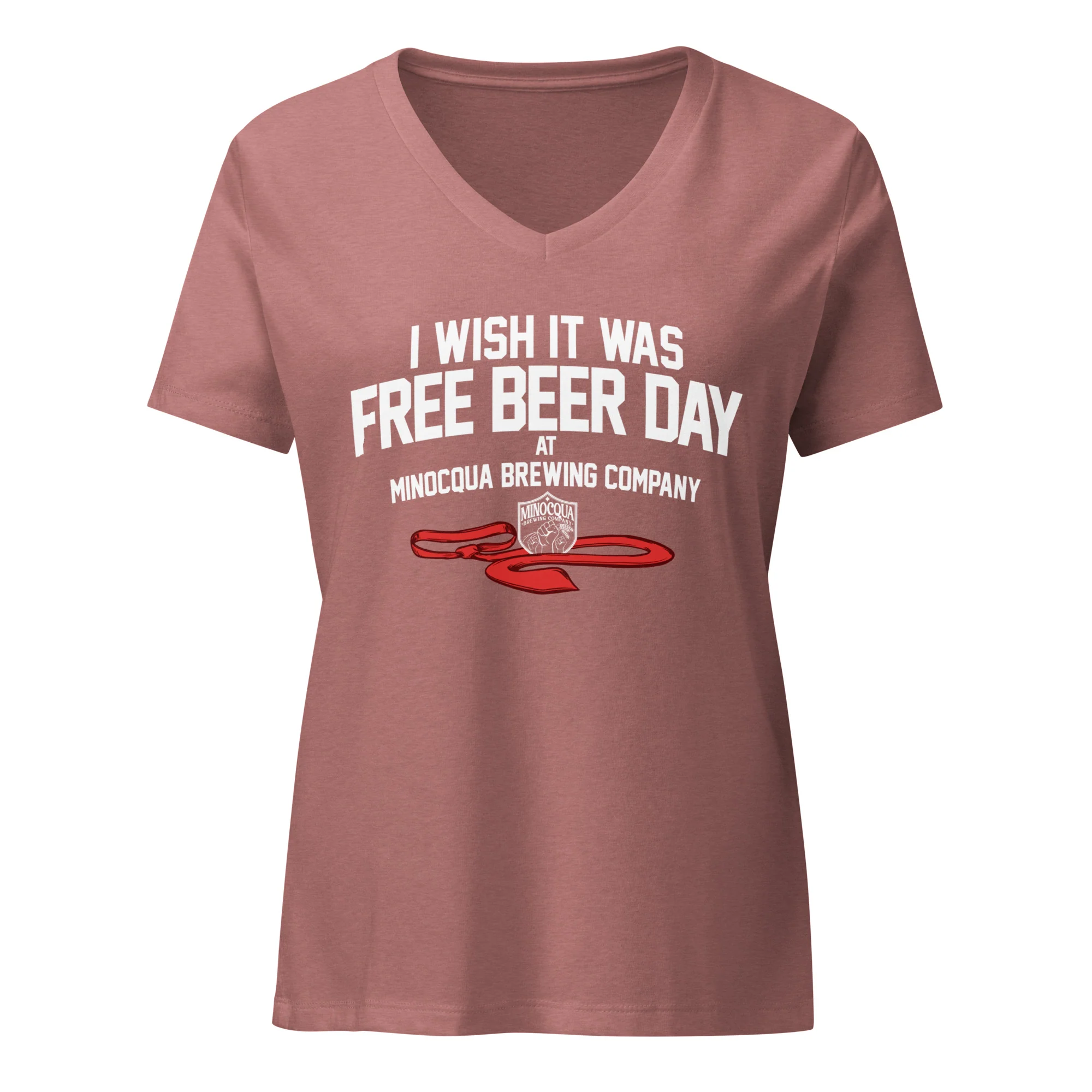 Free Beer Day Relaxed Fit V-neck T-shirt - Image 3