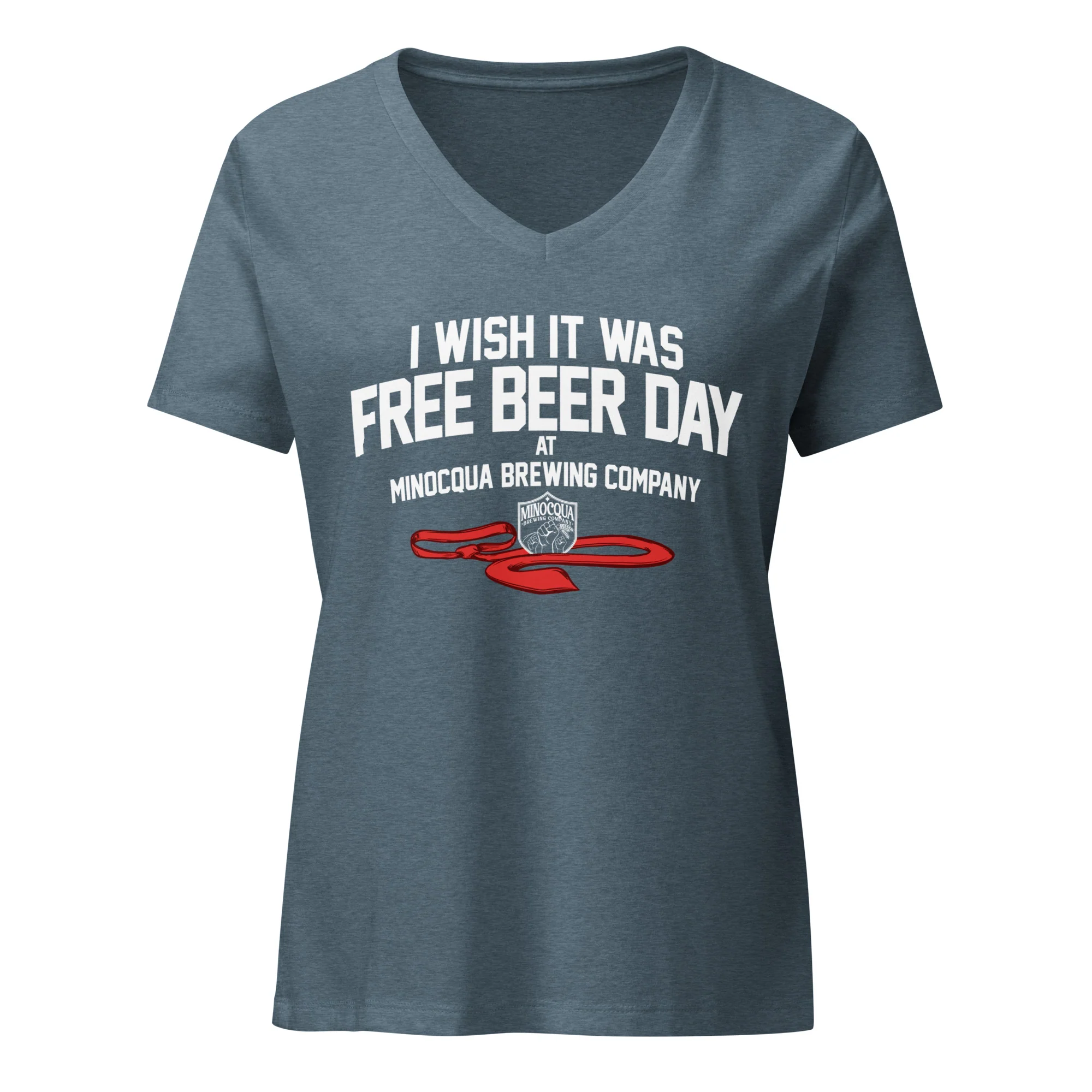 Free Beer Day Relaxed Fit V-neck T-shirt - Image 5