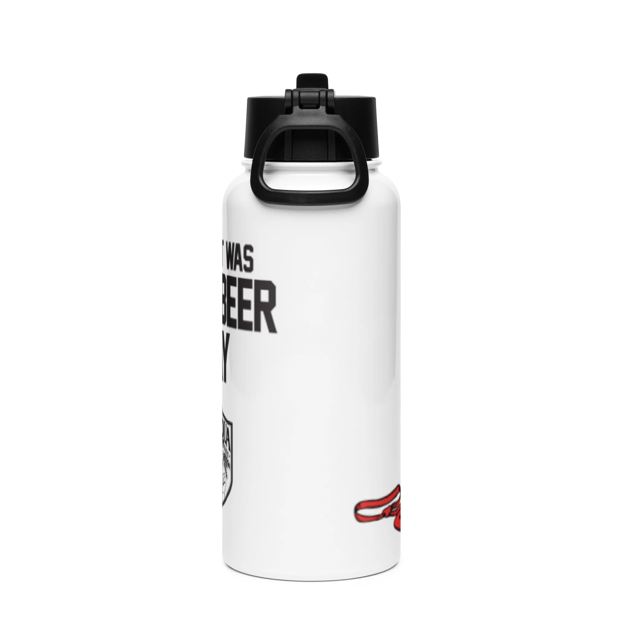 Free Beer Day Stainless Steel Water Bottle with Straw Lid - Image 3