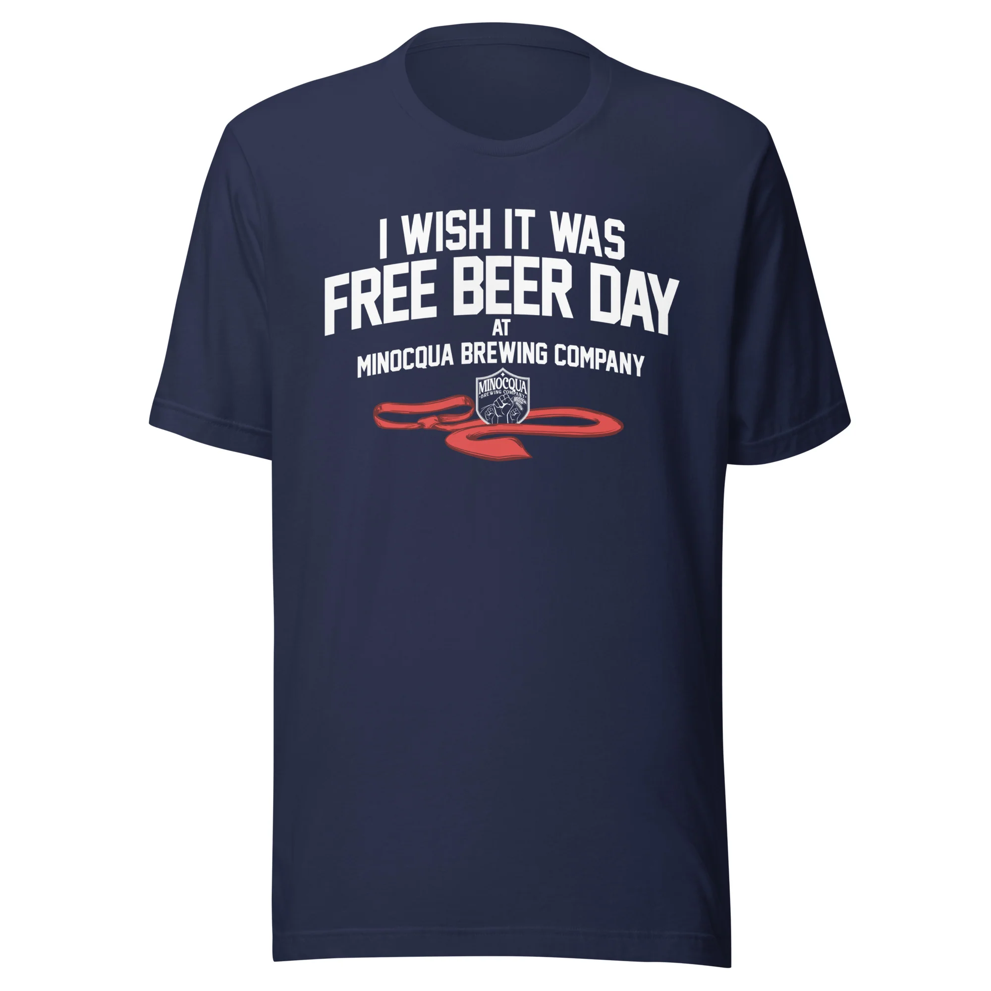 Free Beer Day T-shirt (White Print) - Image 2