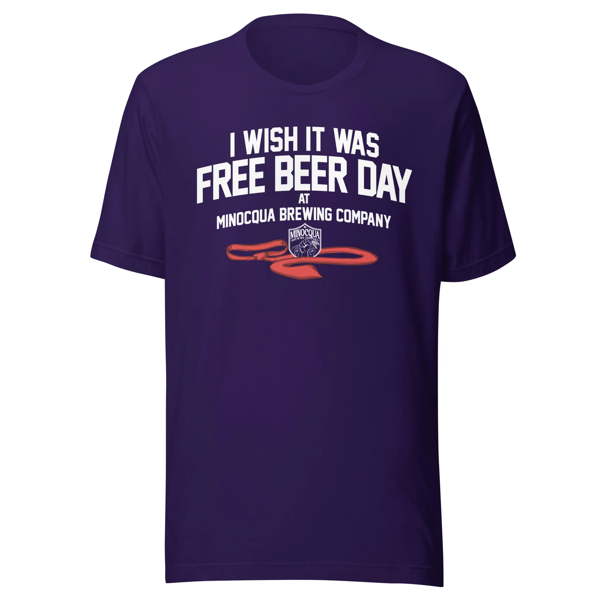 Free Beer Day T-shirt (White Print) - Image 3