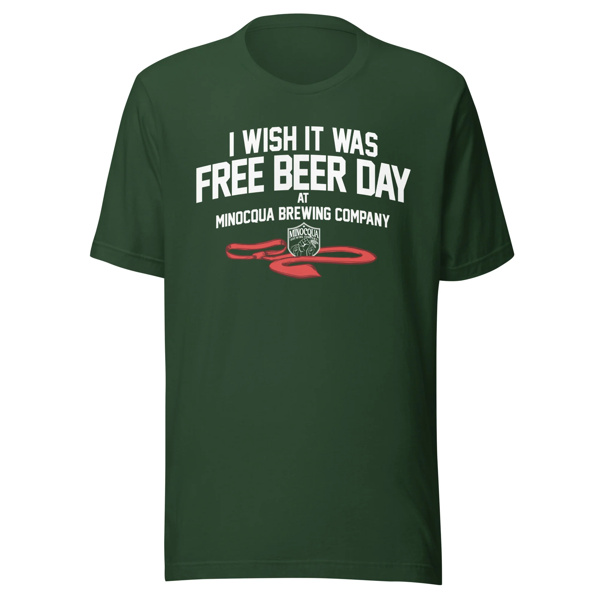 Free Beer Day T-shirt (White Print) - Image 5