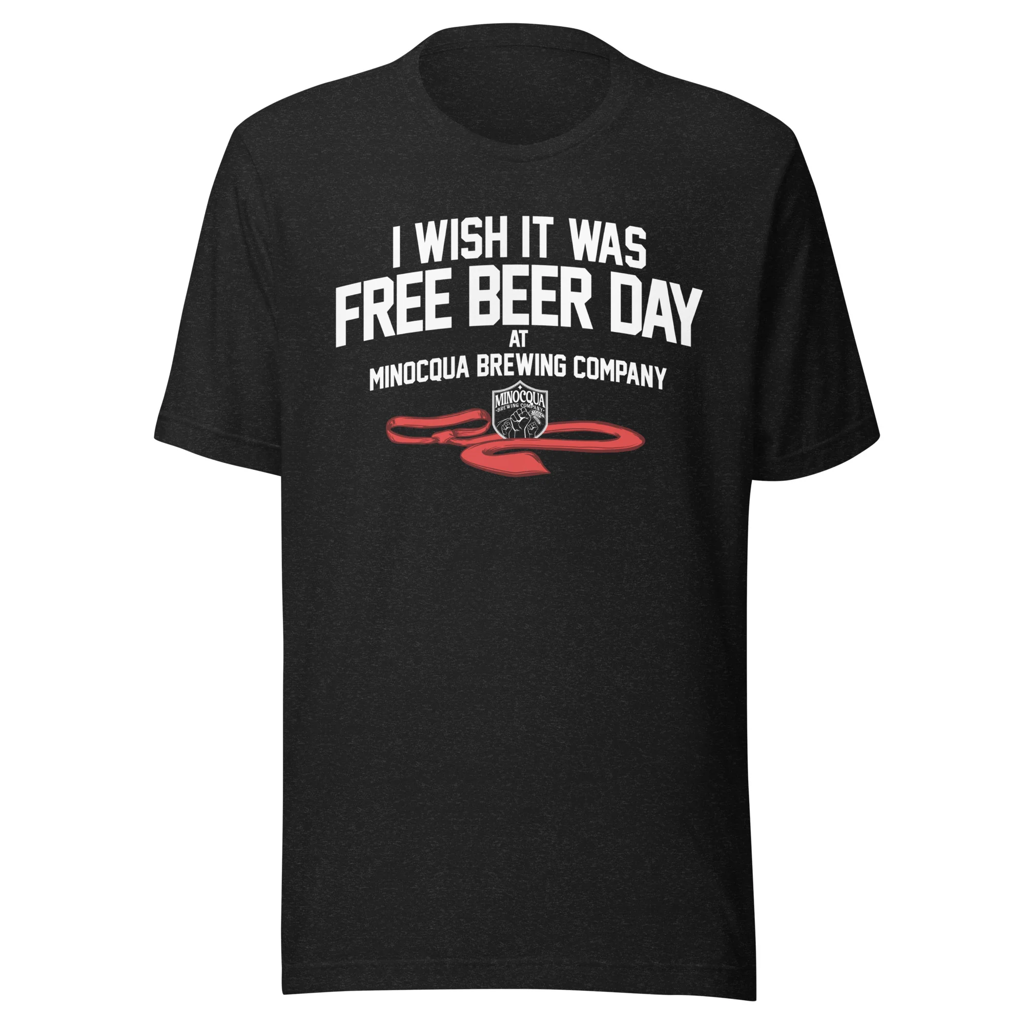 Free Beer Day T-shirt (White Print) - Image 6