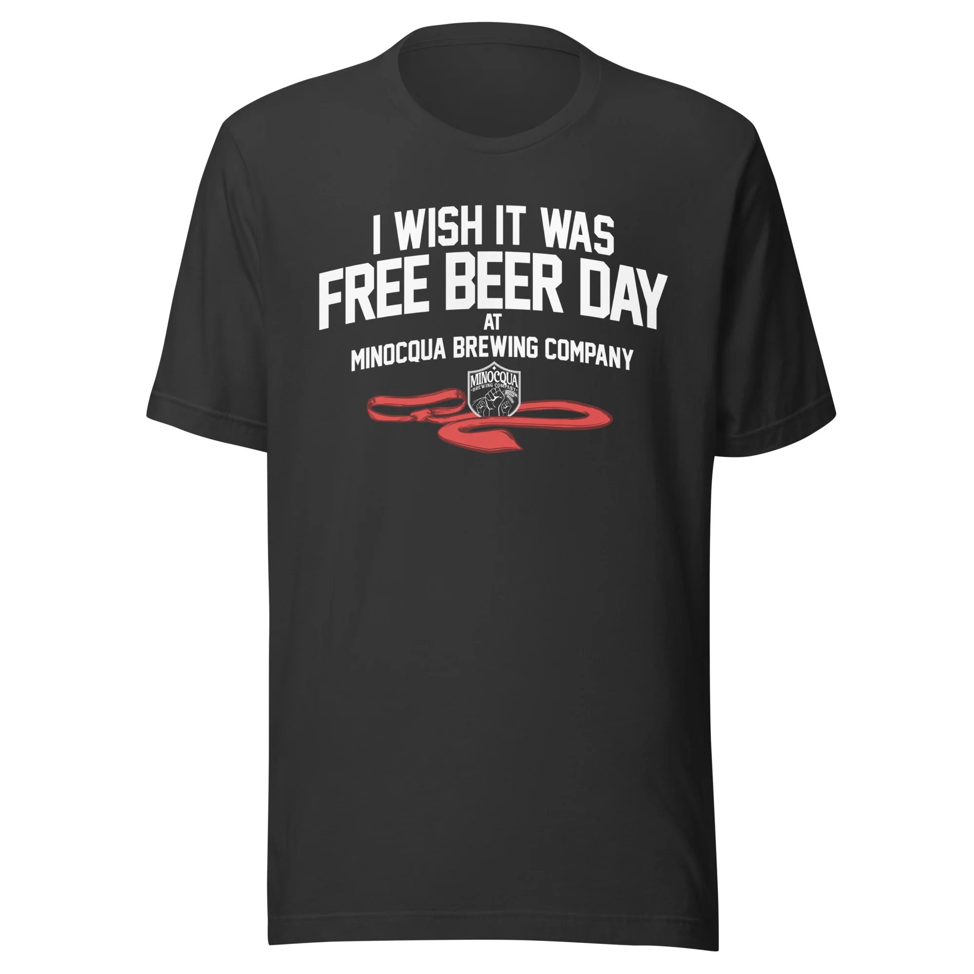 Free Beer Day T-shirt (White Print) - Image 9
