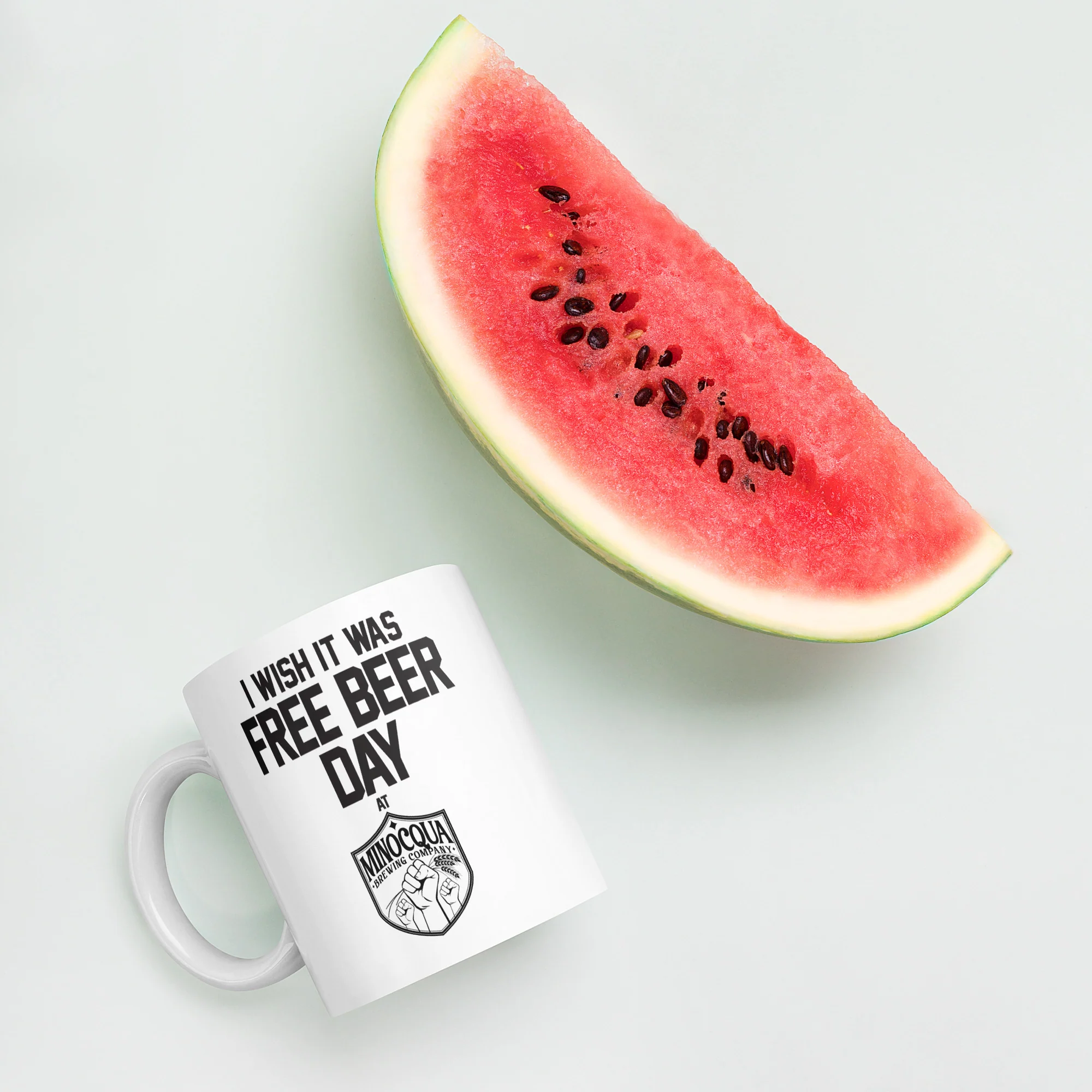 Free Beer Day White Glossy Mug - Image 6