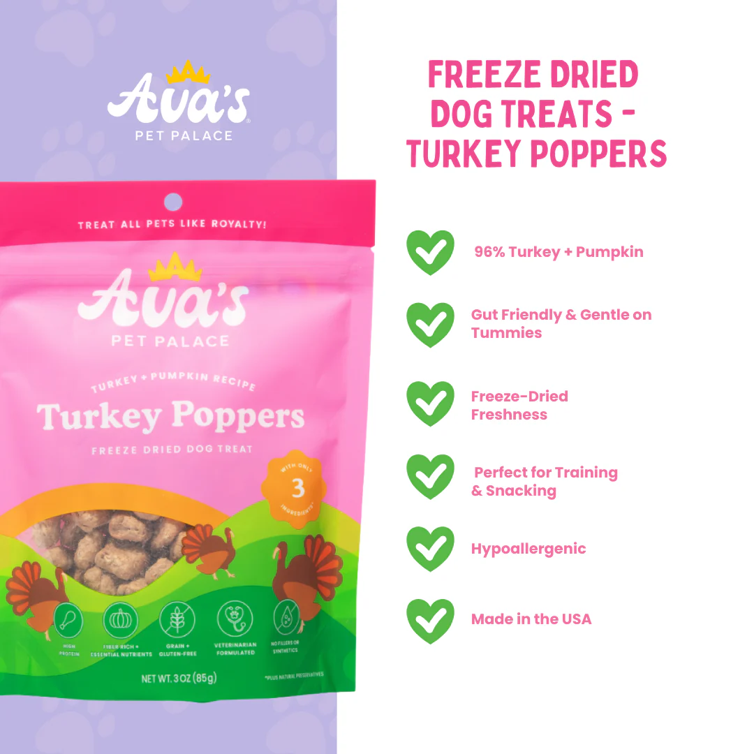 Freeze Dried Dog Treats - Turkey Poppers - Image 2
