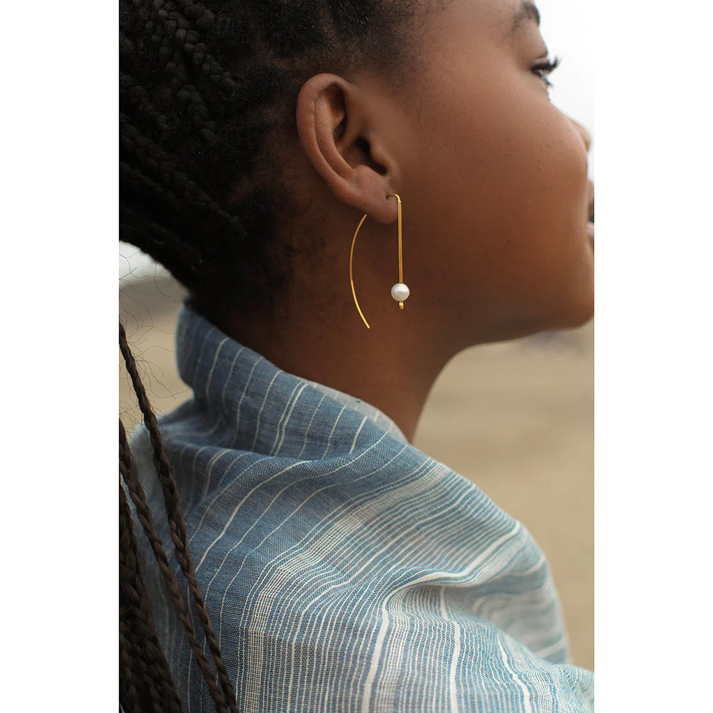 Freshwater Pearl Hook Earrings - Image 7
