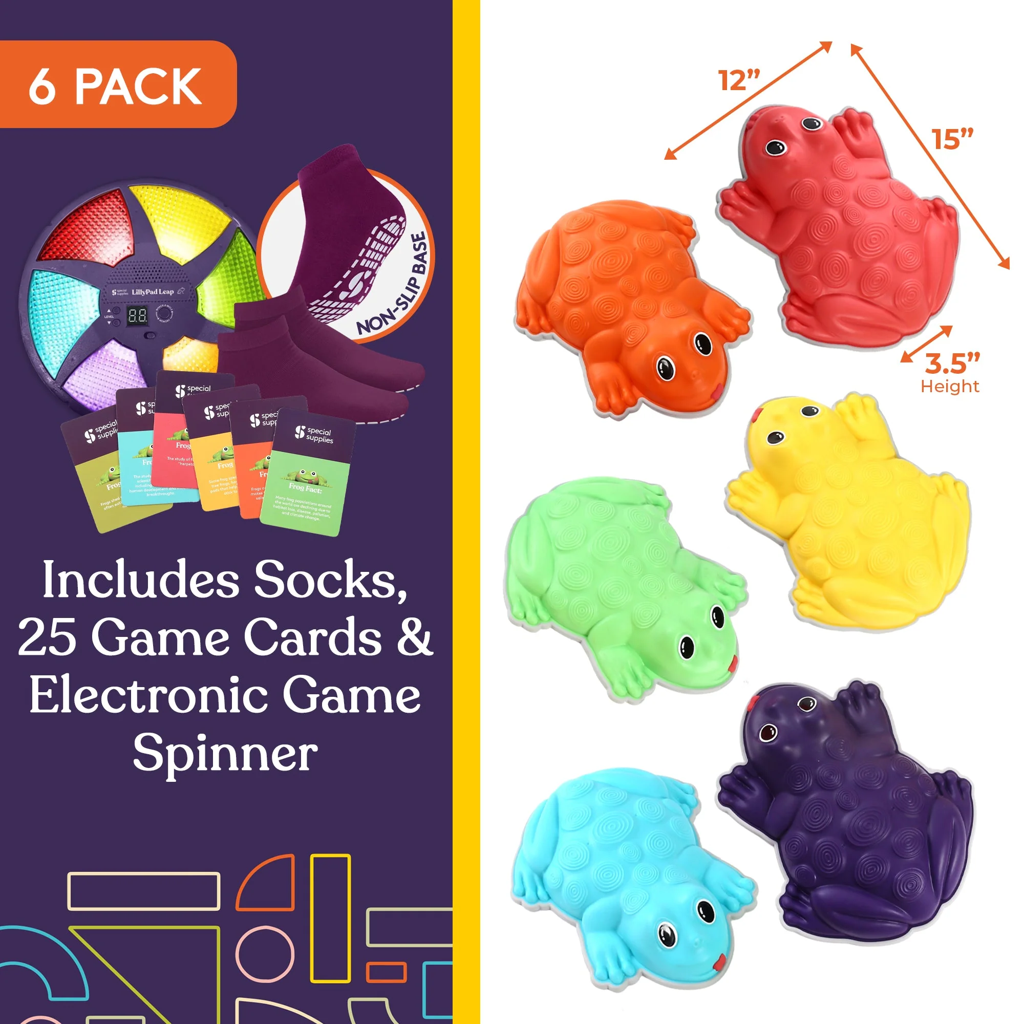 Frog Stepping Stones – Deluxe 6-Piece Set with Bonus Game - Image 2