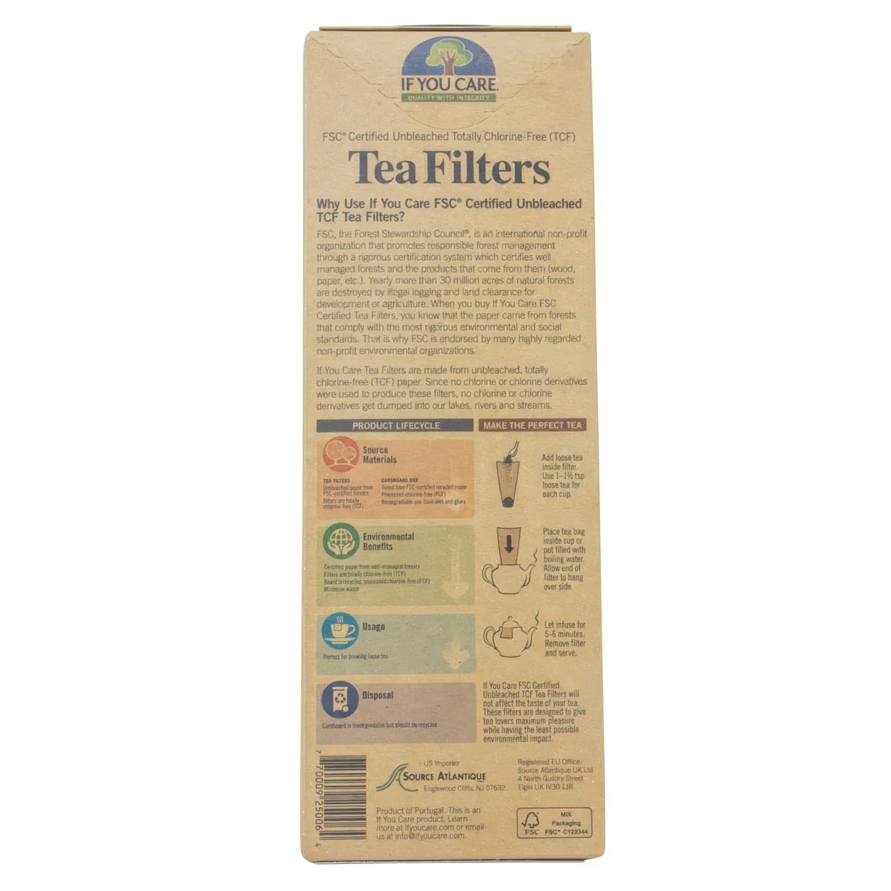 FSC Certified Unbleached Tea Filters – Tall - Image 2