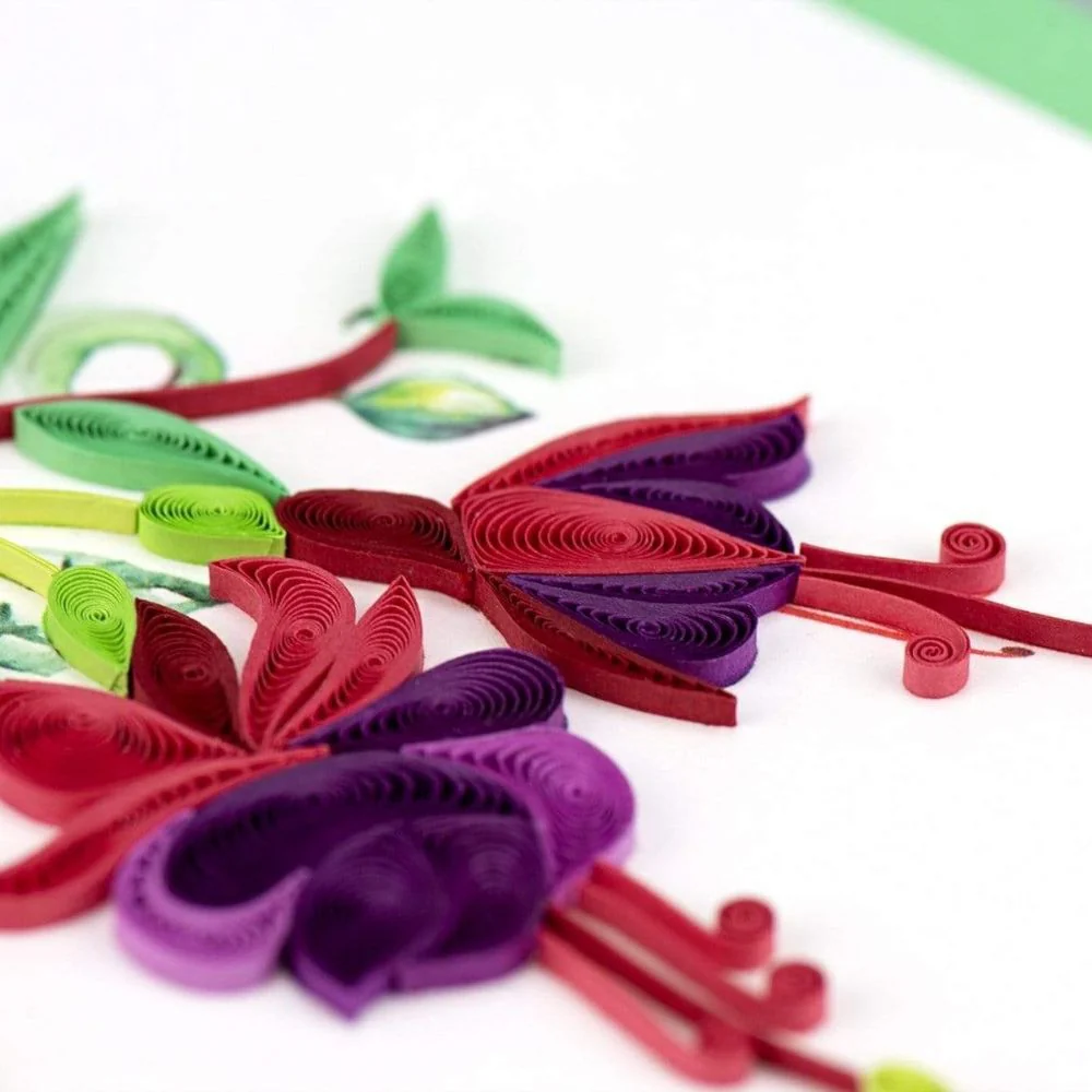 Fuchsia Quilled Greeting Card - Image 2