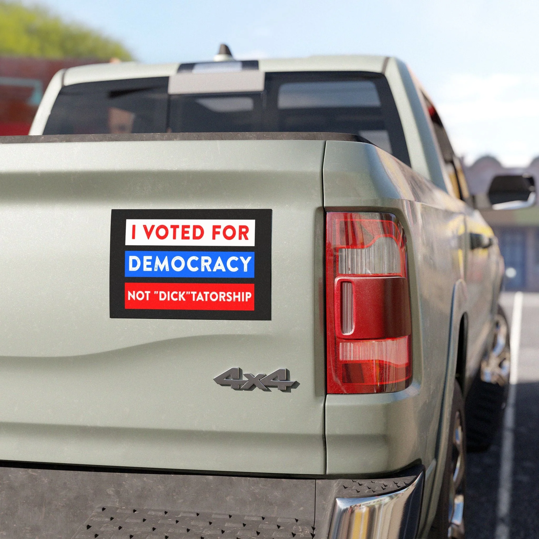 Funny Anti-Trump Democracy Bumper Magnet - Image 2