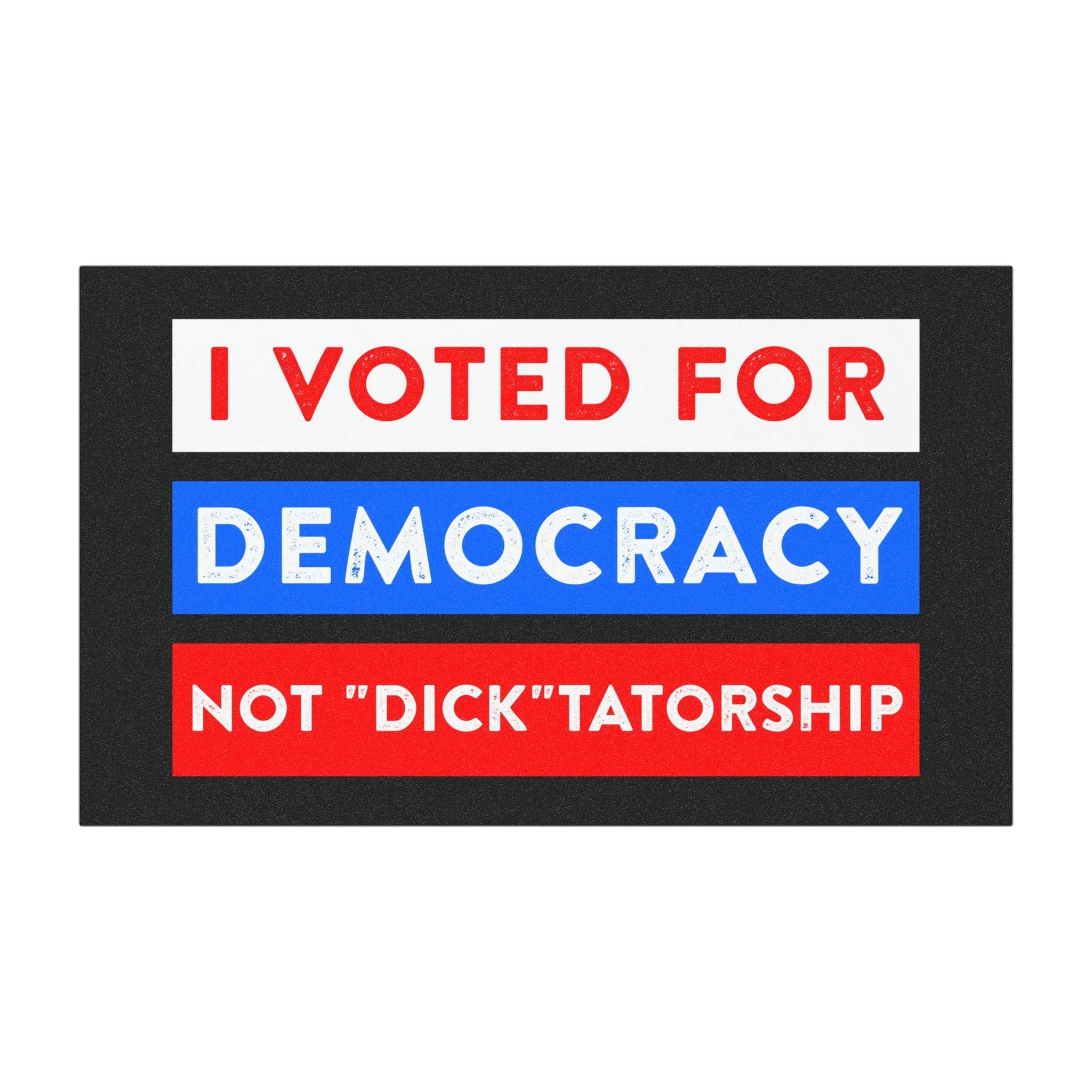 Funny Anti-Trump Democracy Bumper Magnet - Image 3