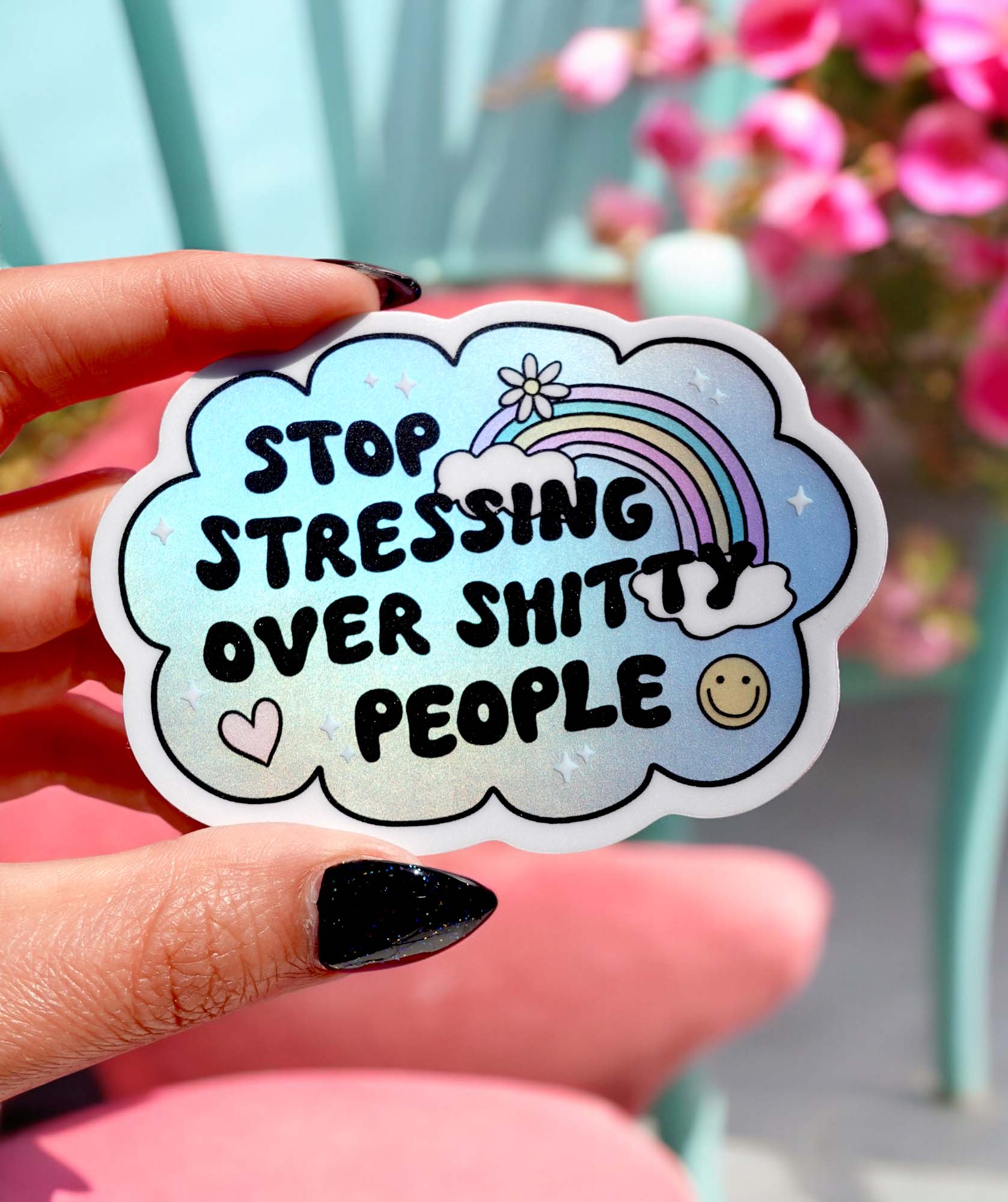 Funny Mental Health Sticker Pack –  Holographic Waterproof Vinyl Decals – Discounted Bundle of Anxiety, Therapy & Trauma Humor - Image 12