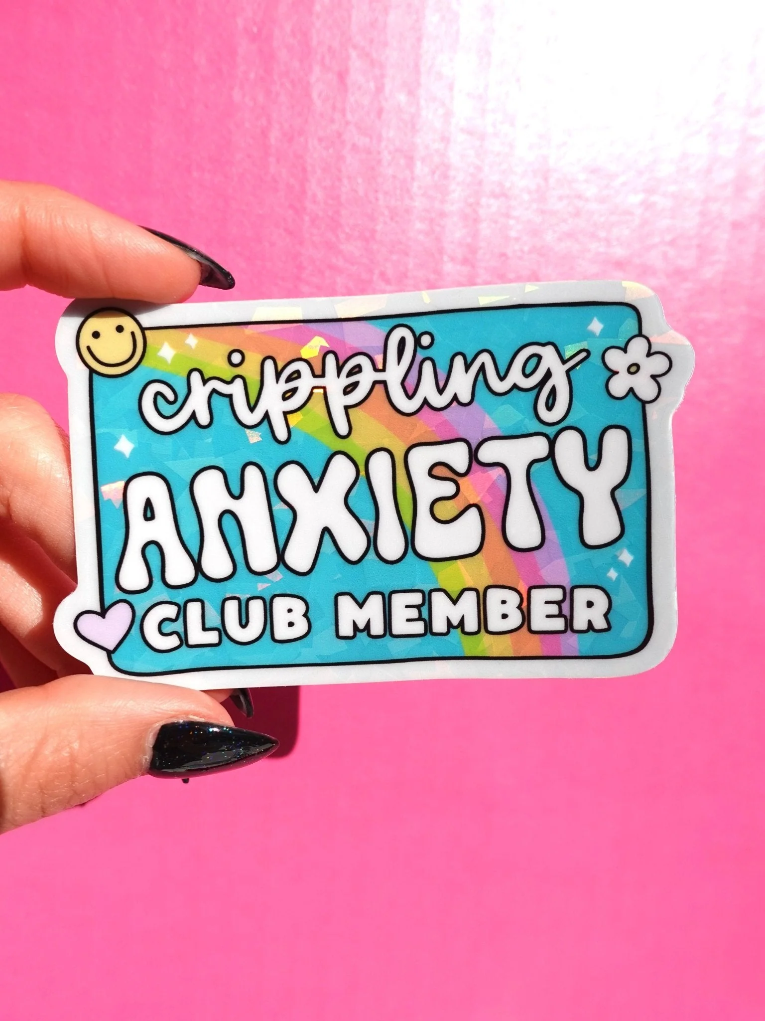 Funny Mental Health Sticker Pack –  Holographic Waterproof Vinyl Decals – Discounted Bundle of Anxiety, Therapy & Trauma Humor - Image 13