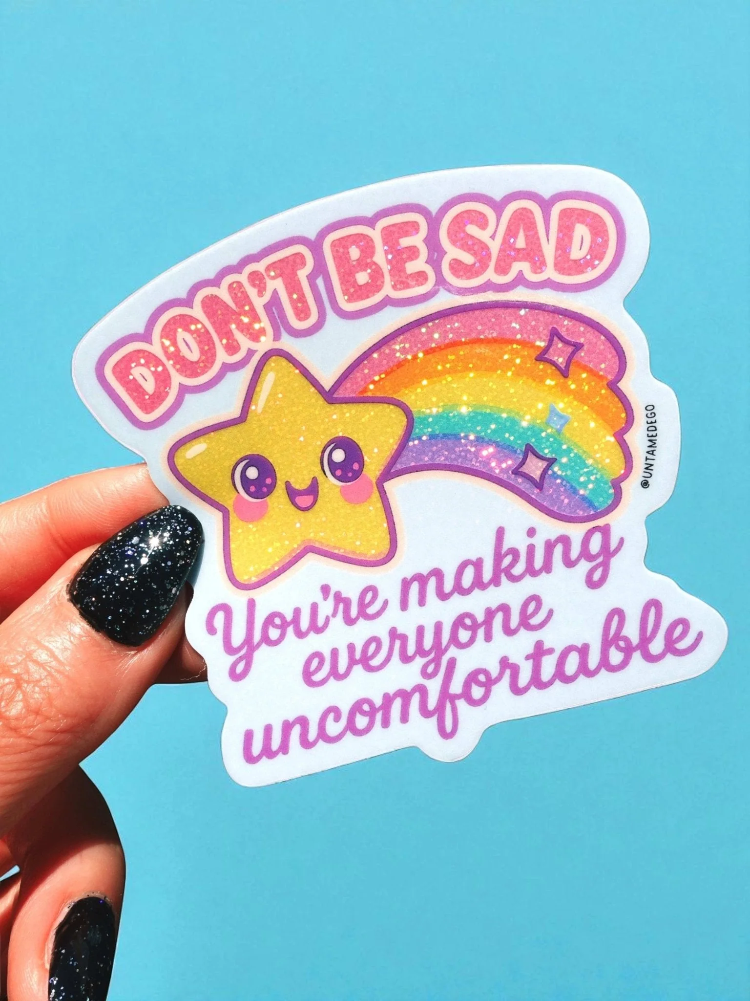 Funny Mental Health Sticker Pack –  Holographic Waterproof Vinyl Decals – Discounted Bundle of Anxiety, Therapy & Trauma Humor - Image 2