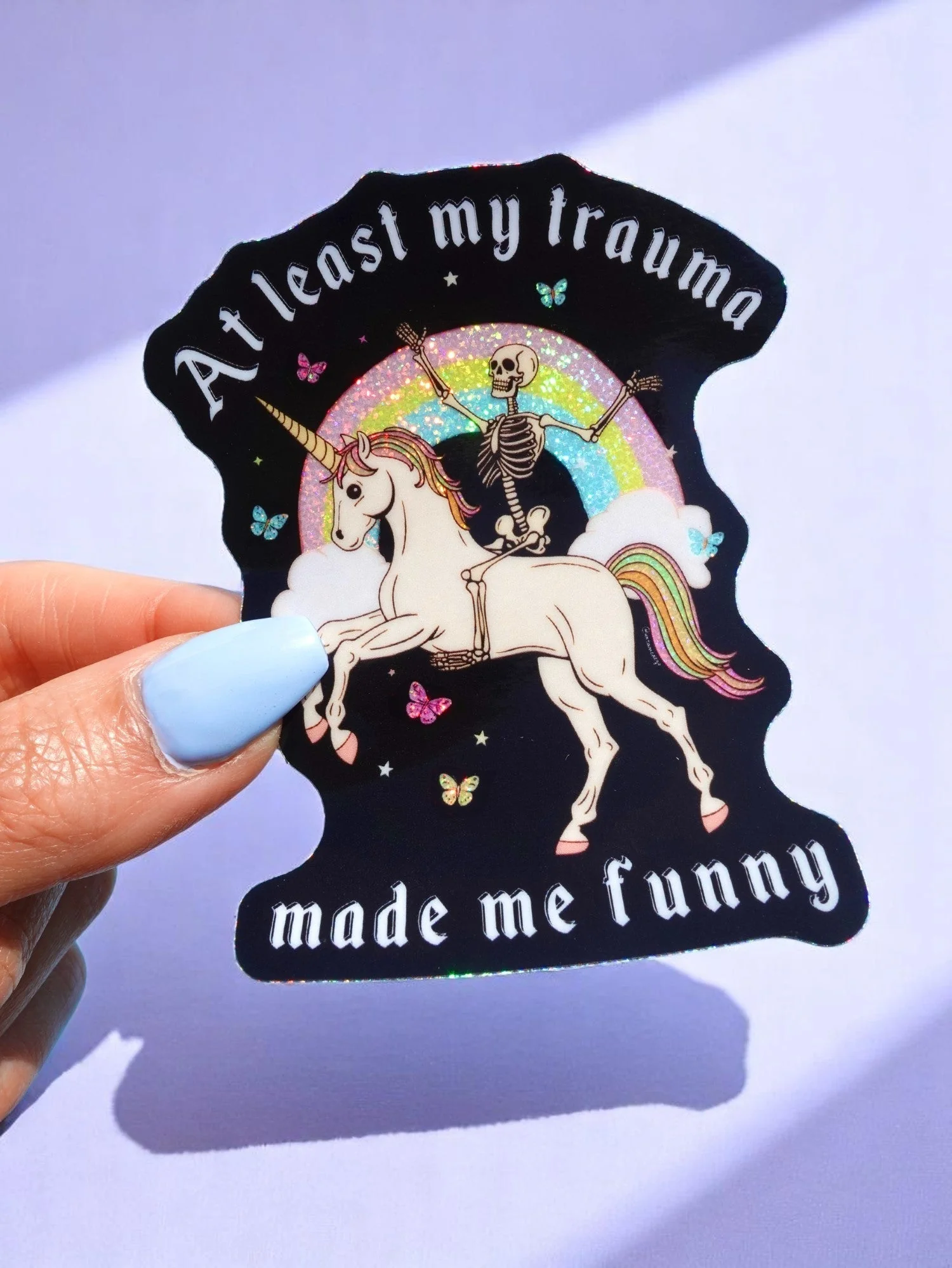 Funny Mental Health Sticker Pack –  Holographic Waterproof Vinyl Decals – Discounted Bundle of Anxiety, Therapy & Trauma Humor - Image 5