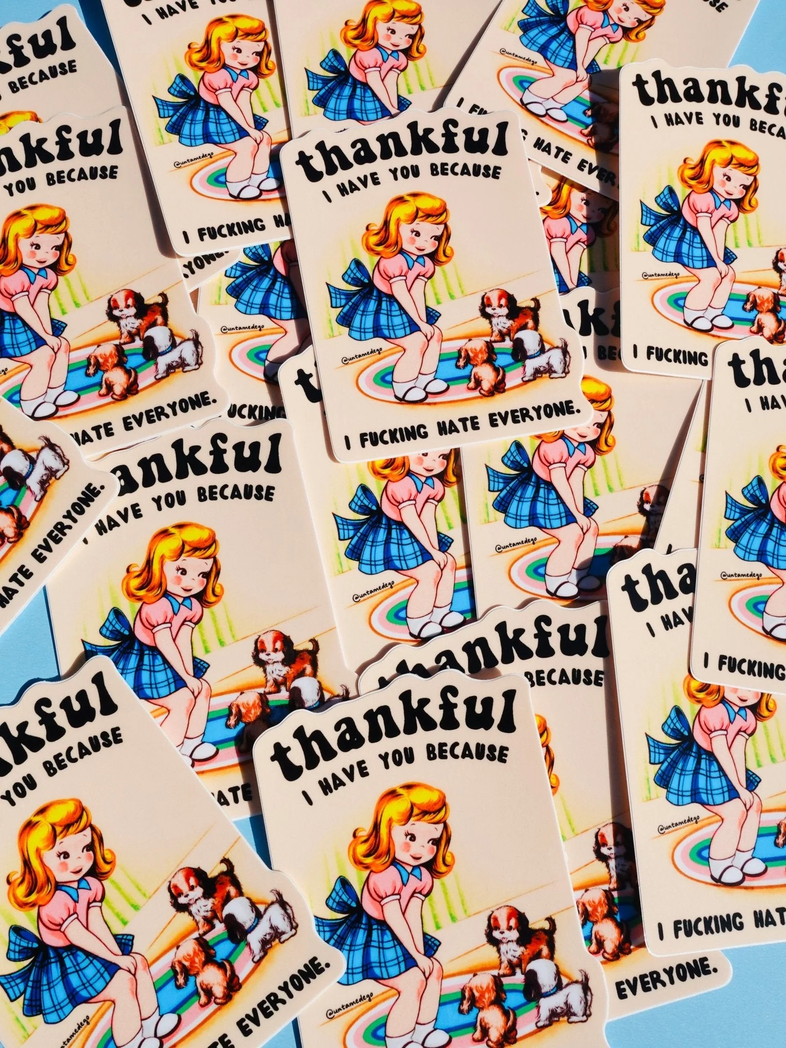 Funny Vinyl Sticker – Thankful I Have You – Dog Waterproof Dark Humor Decal - Image 3