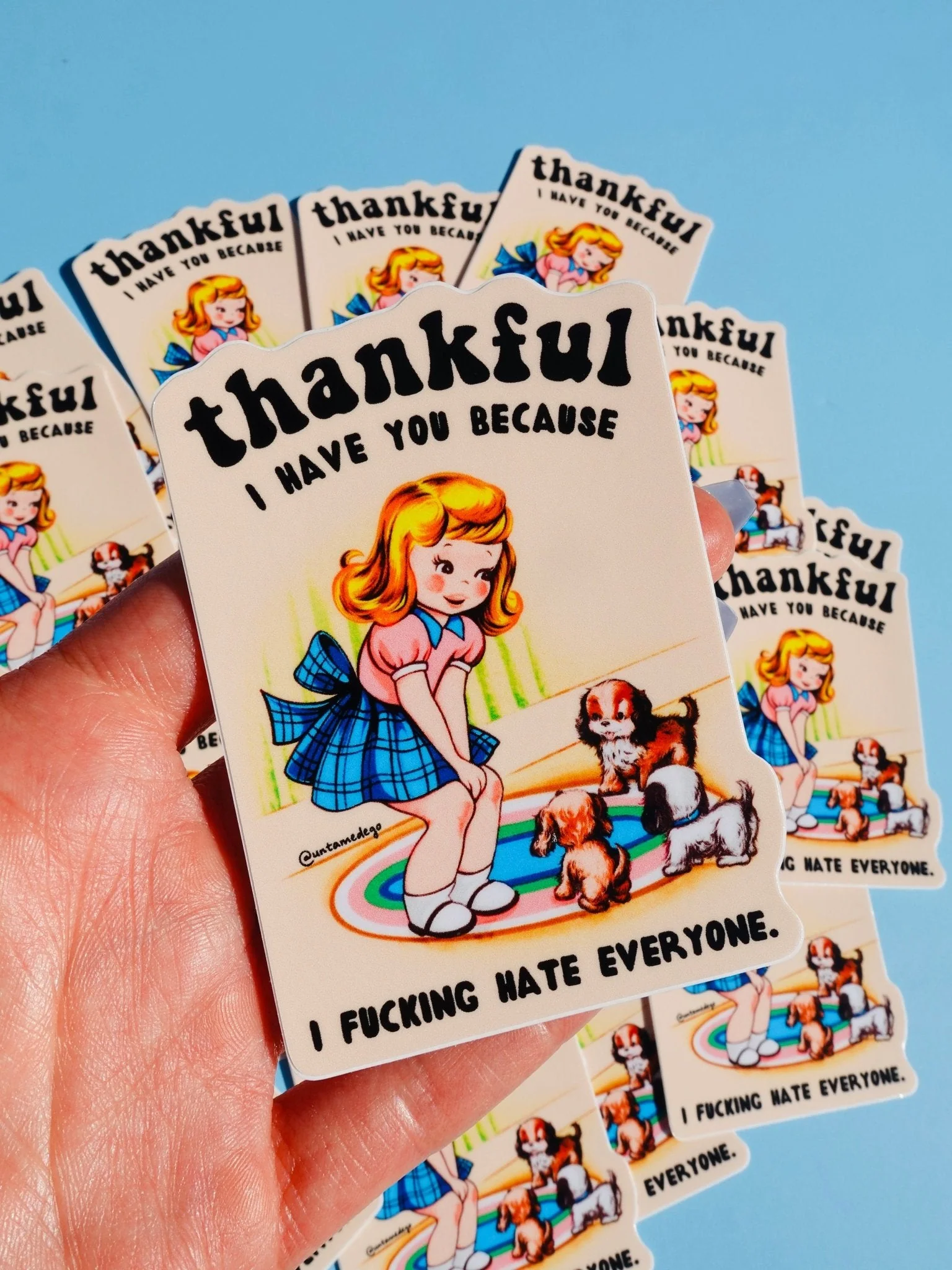 Funny Vinyl Sticker – Thankful I Have You – Dog Waterproof Dark Humor Decal - Image 4
