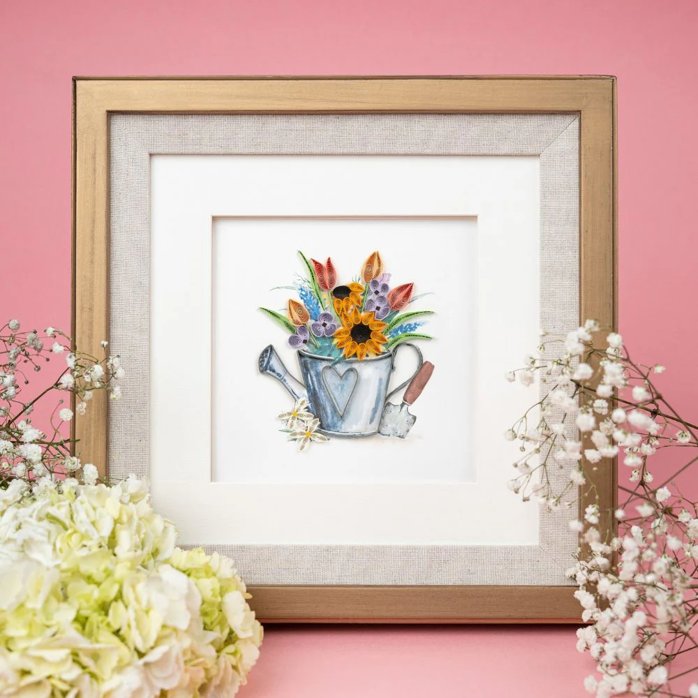 Garden Watering Can Quilled Greeting Card - Image 2