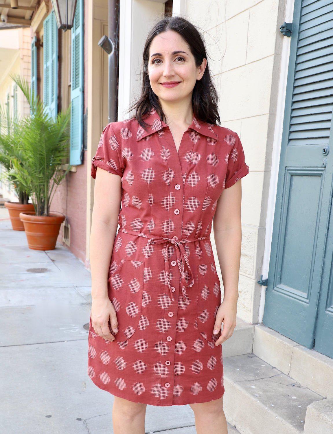 Garnet Organic Cotton Button Dress - Image 2