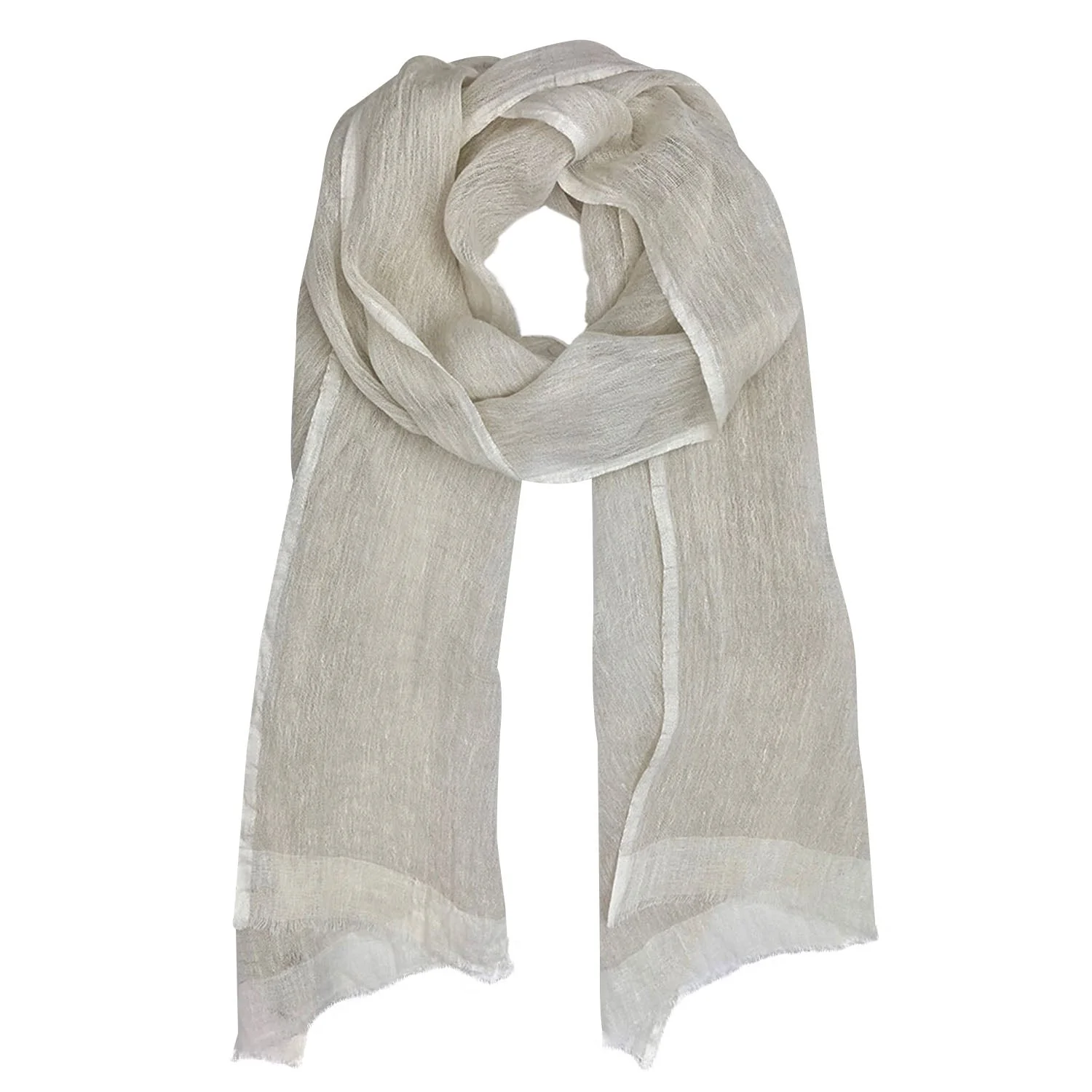 Gauze Linen Two Tone Scarf - Image 4
