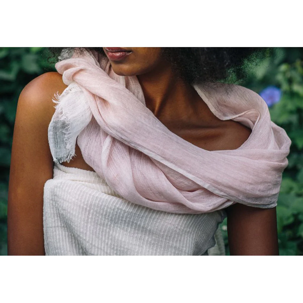 Gauze Linen Two Tone Scarf - Image 7
