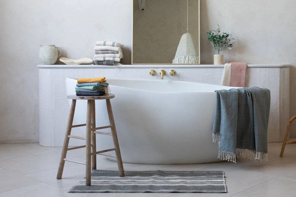 Genalé Handwoven Ethiopian Cotton Bath Mat - Image 8