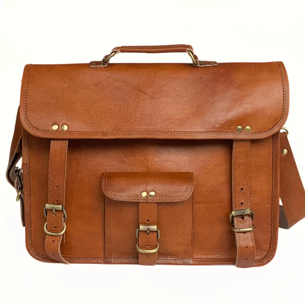 Leather Laptop Messenger Bag 15" - Image 2