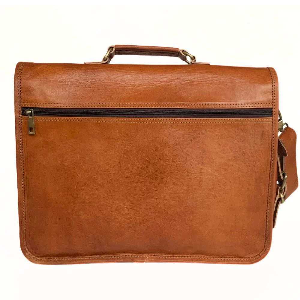 Leather Laptop Messenger Bag 15" - Image 4