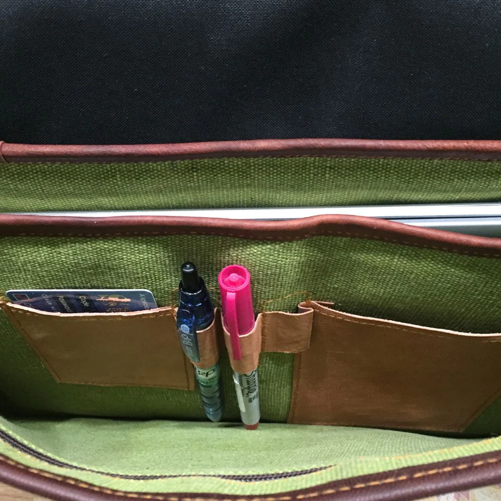 Leather Laptop Messenger Bag 15" - Image 5