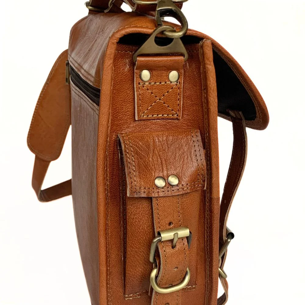 Leather Laptop Messenger Bag 15" - Image 6